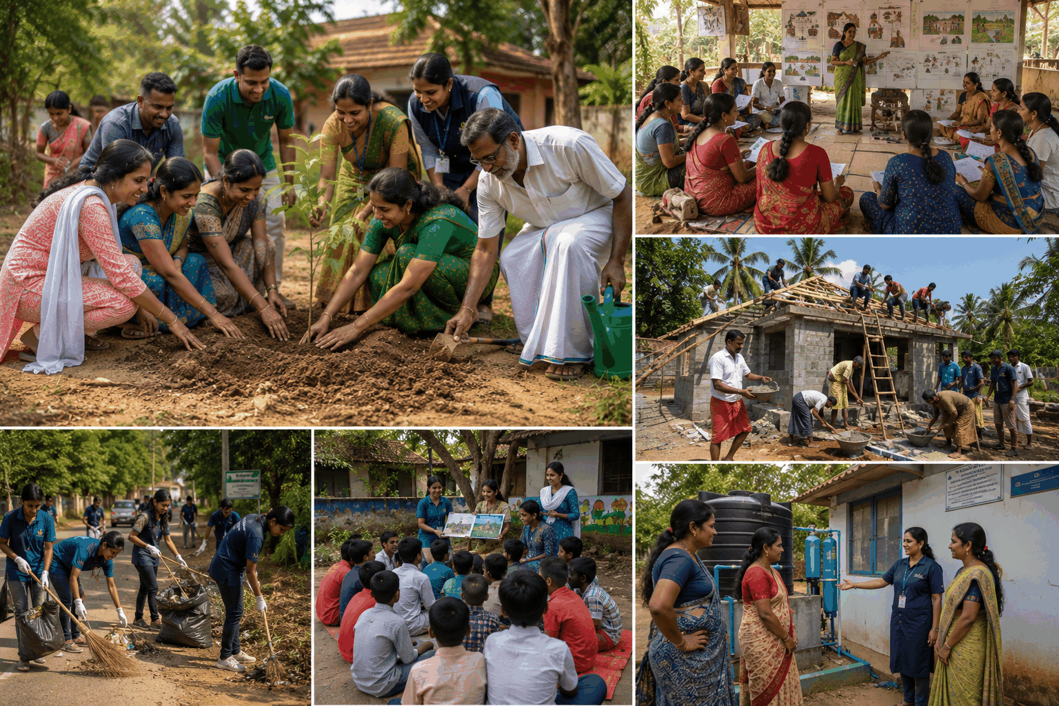 Community members in a development program